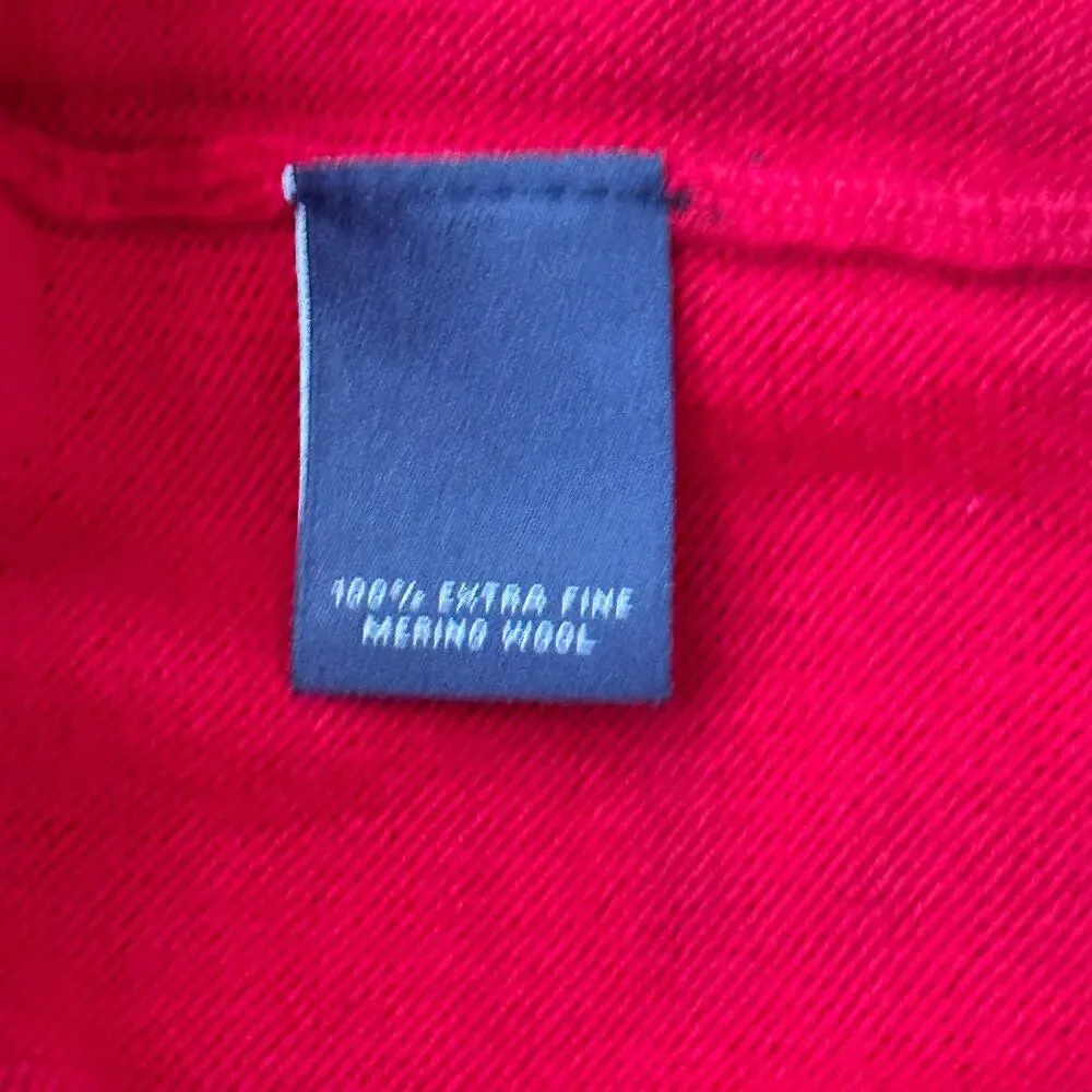 Hart Schaffner Marx Extra Fine Merino Wool V-Neck Sweater Mens Size 3XT Tall Red